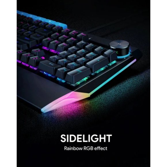 AUKEY KMG17 Mechanical Keyboard Blue Switches 104key with Volume Control Button - Picture 7 of 9